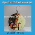 Fruit design ceramic pot holder with lifting rope